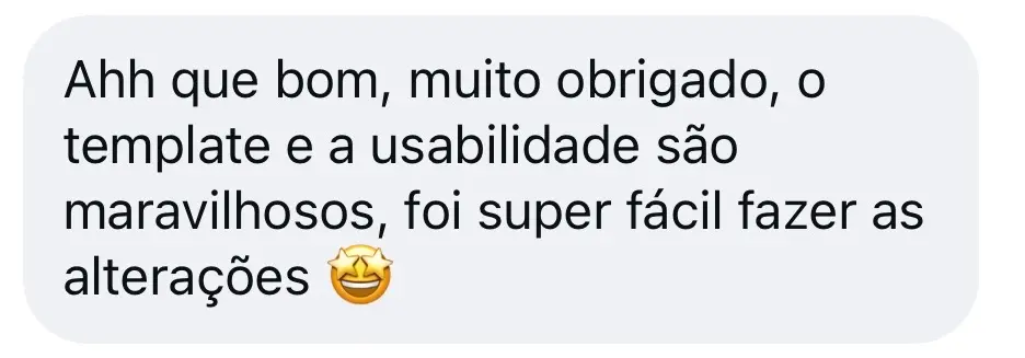 Depoimento de cliente sobre o resultado final